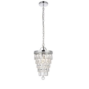 Elegant Lighting Reese 9 inch pendant in chrome - 1 of 4