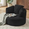 ModernLuxe Corduroy Accent Chair, Cushioned Backrest Round Chair, Modern Single Sofa Chair for Living Room, Office & Apartment - 2 of 4