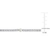 EVERLY JEWELRY | Sterling Silver 5 3/8 CT TGW Created White Sapphire And 4 - 4.5 MM White Freshwater Cultured Pearl Bracelet - 3 of 4