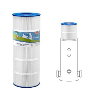 VEVOR Pool Filter Cartridge, 120 Sq. Ft Spa Hot Tub Filter Cartridge Replacement, Compatible with Hayward CX1200RE, Pleatco PA120, White - 1 of 4