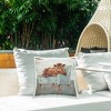 Stupell Industries Brown Cattle on a Blue Chair Funny Chic Farmhouse Outdoor Decorative Throw Pillow, 18 x 18 - 3 of 3