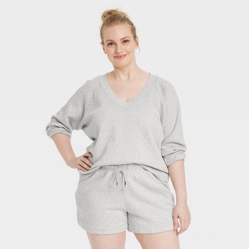 Women's Fleece Lounge Sweatshirt - Colsie™ Gray M : Target