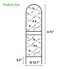MAYEERTY 4 Pack Metal Garden Trellis 71 x 19.7 Inch Rustproof Climbing Plants Support Bird Deco Black Outdoor Flower - 3 of 4