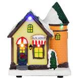 Northlight 5" Led Lighted Snowy Toy Shop Christmas Village Display Piece