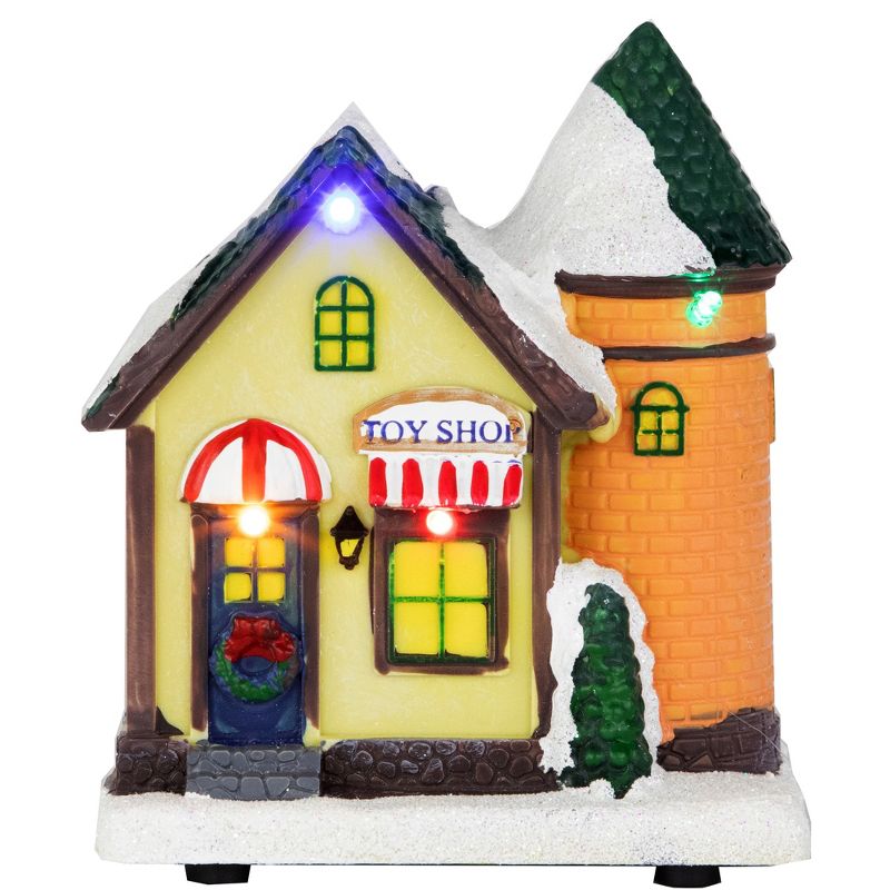 Northlight 5" Led Lighted Snowy Toy Shop Christmas Village Display Piece, 1 of 7