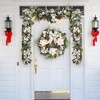 6FT Christmas Garland for Front Door, Artificial Pre-Lit Christmas Garland Decoration - 3 of 4