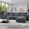 NicBex L-Shaped Feather Filled Sectional Sofa,Convertible Sofa Couch with Movable Ottoman for Living Room,Apartment,Office - 2 of 4