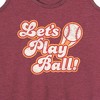 Women's - Instant Message - Lets Play Ball Graphic Racerback Tank - 2 of 4