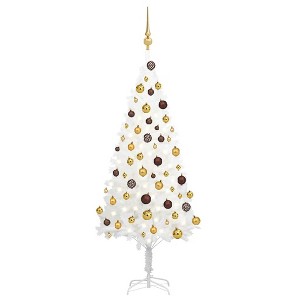 vidaXL Artificial Pre-lit Christmas Tree with Ball Set Xmas Tree Decoration - 1 of 4