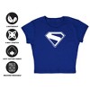 Women's Superman 2025 New Logo Cap Sleeve Baby Rib Crop Top - 4 of 4