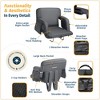 Reclining Stadium Seat for Bleachers with Back Support, Armrests, Cup Holder, Large Pockets, and Waterproof - 3 of 4