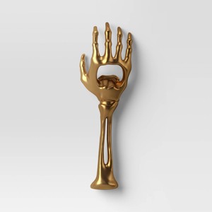 Halloween Stainless Steel Skeleton Hand Bottle Opener Gold - Threshold™ - 1 of 3