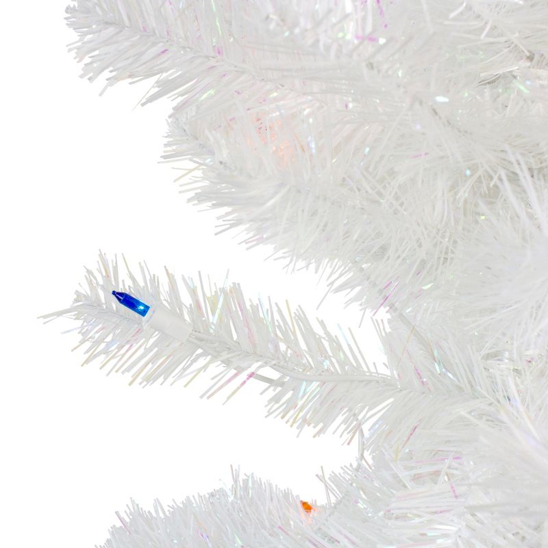 Northlight 4' Pre-Lit White Pine Slim Artificial Christmas Tree - Multi Lights, 3 of 5