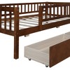 PAGED Twin Size Daybed Dual Use Bed Frame Modern Sofa Bed with 2 Storage Drawers and Guardrail for Bedroom, Living - 4 of 4