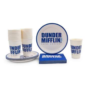 Silver Buffalo The Office Dunder Mifflin 60-Piece Disposable Paper Party Set