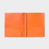 2 Pocket Plastic Folder with Prongs - up&up™ - 3 of 4