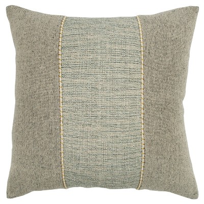 Donny Osmond Home 20"x20" Oversize Poly Filled Color Block Square Throw Pillow Light Gray