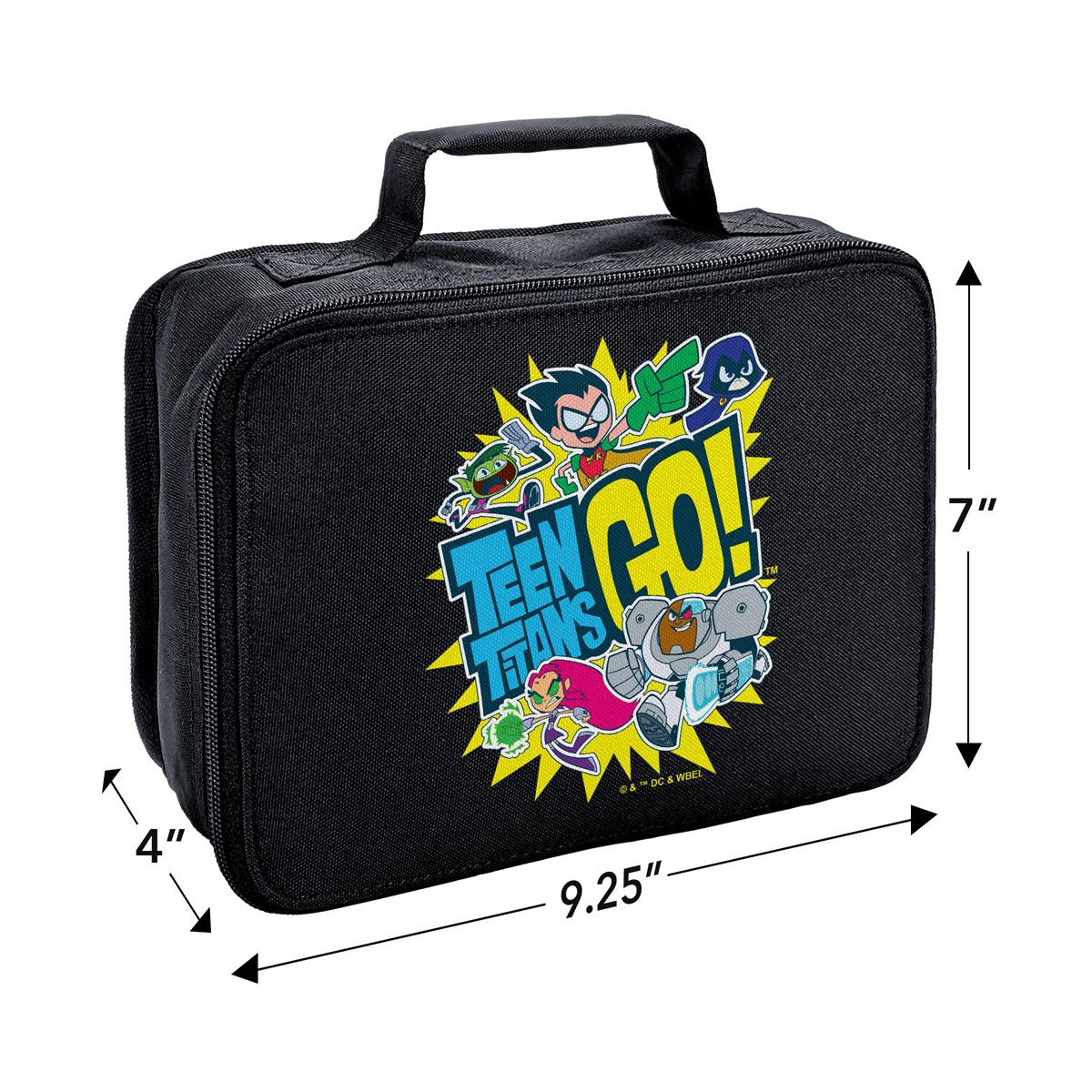 Teen Titans Go Logo And Characters Burst Insulated Soft Sided Lunch Box - thumbnail 2