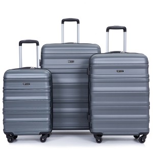 Whisen 3-Piece Set(21/25/29 in.) Hardshell Lightweight Suitcase Luggage Sets with TSA Lock and Two Hooks - 1 of 4