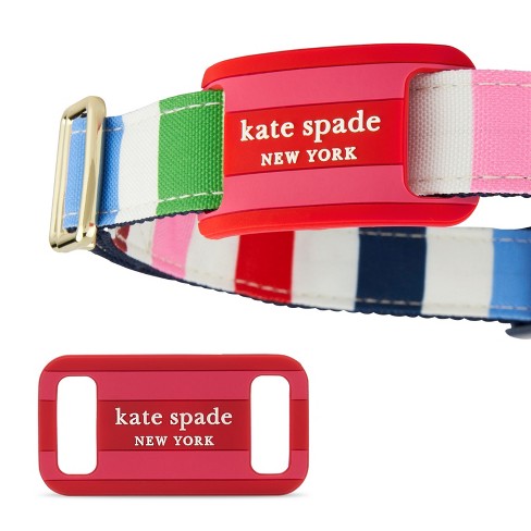 Kate Spade New York Airtag Dog Collar Holder Seaside Stripe Target