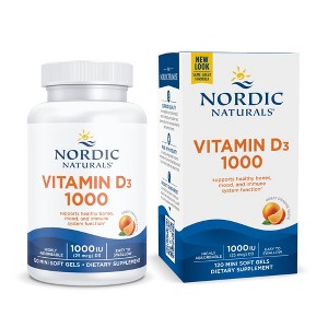 Nordic Naturals Vitamin D3 Soft Gels - Natural Cholecalciferol Vitamin D, Orange - 1 of 4