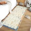 Indoor Modern Botanical Living Room Bedroom Area Rugs for Home Decor, Washable Non Slip Dining Room Carpet, Foldable Thin Mat - 2 of 4