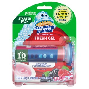 Scrubbing Bubbles Berry Burst Fresh Gel Toilet Cleaning Stamp - 6ct - 1 of 4