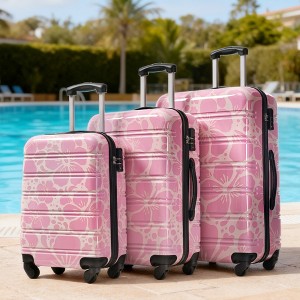 3-Piece Hardshell Spinner Luggage Set with TSA Lock, Lightweight Polycarbonate Suitcases (20" / 24" / 28")-- Frevyn - 1 of 4