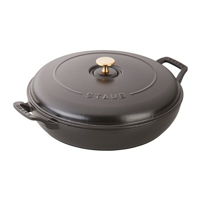 Staub 1162825 Black Matte Cast Iron 4 Qt. Braiser