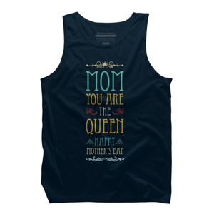 Men's Design By Humans Mother's Day Mom Queen By tmsarts Tank Top - 1 of 2