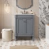 Tramull Bathroom Vanity with Top Sink, Modern Storage Cabinet, Single Sink Design with 3-Hole Basin for Faucets - 3 of 4