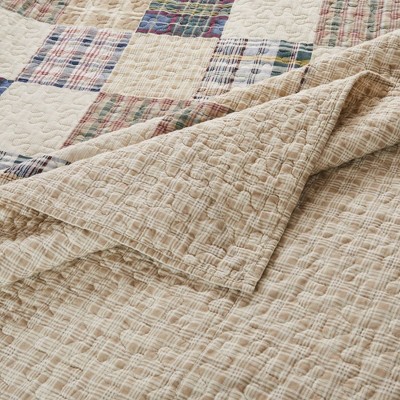 Greenland Home Fashions 3pc Queen Oxford Traditional Bedspread Bedding Set Taupe — фото 5