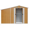 vidaXL Galvanized Steel Garden Shed in Brown - Ample Storage Space for Outdoor Use with Flexible Access and Ventilation - 4 of 4