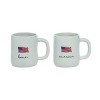 Transpac America The Beautiful USA Flag Sentiment Ceramic Mug Set of 4, Dishwasher Safe - 2 of 4