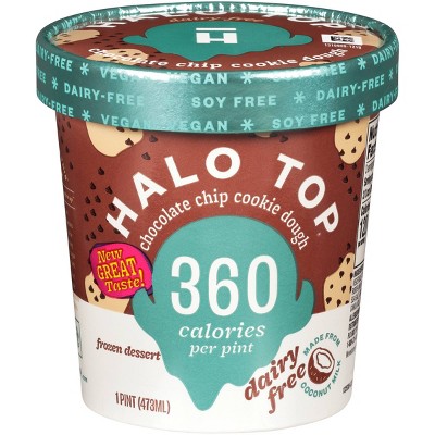 Halo Top Dairy-free Chocolate Chip Cookie Dough Frozen Dessert - 16oz Target