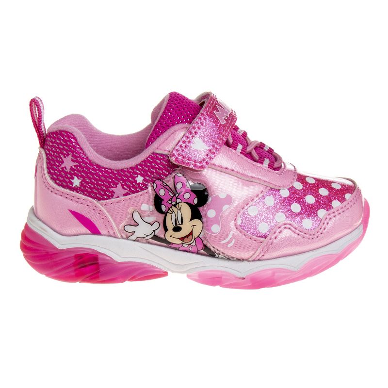 Disney Minnie Mouse Toddler Girls' Sneakers w/ 4 White Lights, 2 of 8