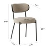 Syemin Dining Chairs Modern Kitchen Dining Chair Pholstered Dining Room Chair Farmhouse Kitchen Chairs High Bar Stools, Brown, 18.9"*18.9"*31.9" - 3 of 4
