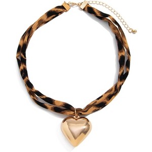 Leopard Scarf Charm Necklace - Vintage Boho Layered Necklace with Pearl & Coin Pendants - 1 of 4