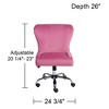 Studio 55D Erin Pink Fabric Adjustable Office Chair with Wheels - 4 of 4