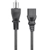 Monoprice Power Cord, NEMA 5-15P to IEC 60320 C13, 16AWG, 13A/1625W, 3-Prong, Black, 8ft - 2 of 4