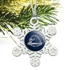 Monmouth University Official Hawks Logo Metal Snowflake Christmas Tree Holiday Ornament - 2 of 3