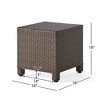 CAVINAS 18" Cube Patio Side Table, Weather-Resistant Woven Design Outdoor End Table, Rattan  Patio End Tables for Patio, Outdoor Sofa Side Table - 4 of 4
