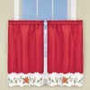 Collections Etc Poinsettia Curtains - 2 of 4