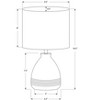 Monarch Specialties Lighting 17inchH Table Lamp Cream Ceramic Ivory / Cream Shade Modern - 3 of 4