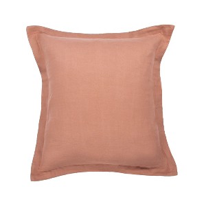 100% French Linen Flanged Euro Sham 26" x 26" | BOKSER HOME - 1 of 4