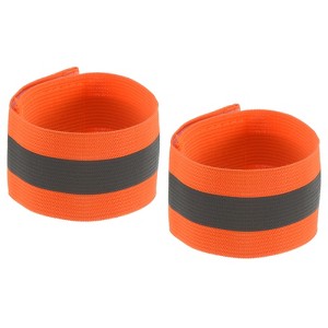 Unique Bargains Reflective Bands for Arm Wrist Ankle Leg Strip Wide Green 2 Pack - 1 of 4