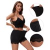 INSPIRE CHIC Women's Lace Trim Ice Silk Mid-Waisted Loose Slip Shorts Light and Breathable Comfort Boyshorts - 3 of 4