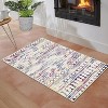 Modern Washable Rug - Non-Slip Kitchen & Bathroom Mat for Laundry, Nursery, Office, Living & Dining Room - Contemporary Carpet - 2 of 4