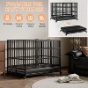 Heavy Duty Metal Dog Crate, Extra Large Folding Dog Cage with Double Doors, Wheels & Removable Tray, Indoor Pet Kennel for All Sizes Dogs - 4 of 4