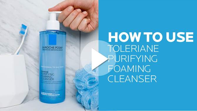  La Roche Posay Toleriane Purifying Facial Cleanser with Niacinamide for Oily Skin, 2 of 14, play video